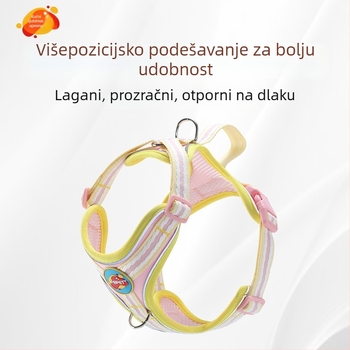 Prsluk za pse u vestom stilu, reflektirajući, prozračni najlon, za male i srednje pse, s izvlačivim povodcem