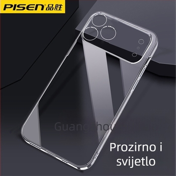 Pisen zaštitna maska za Apple iPhone 17, minimalistički dizajn, prozirno plastično kućište, zaštita od padova