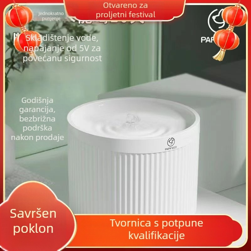 Automatski Dispenser za vodu za mačke s automatskom cirkulacijom, za mačke i mačiće, s velikim kapacitetom (bez podrške aplikaciji)