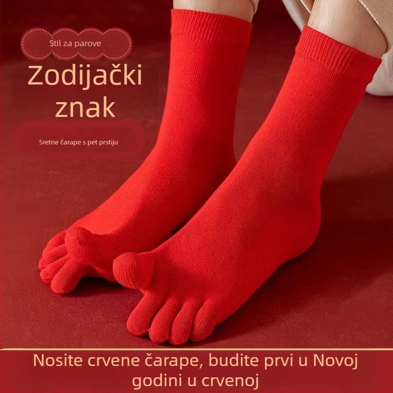 Čarape s prstima, srednje dužine; antibakterijske, protiv mirisa, upijaju znoj; pamuk