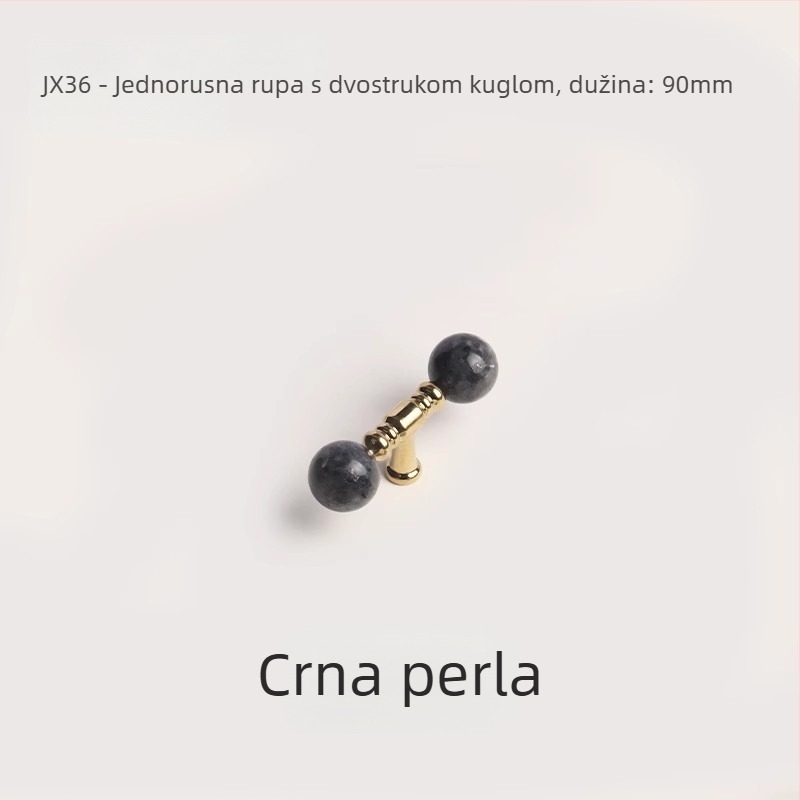 Francuska ručka za vrata ormarića – moderni minimalistički dizajn; cinkov legura, lijevanje pod tlakom, model X36