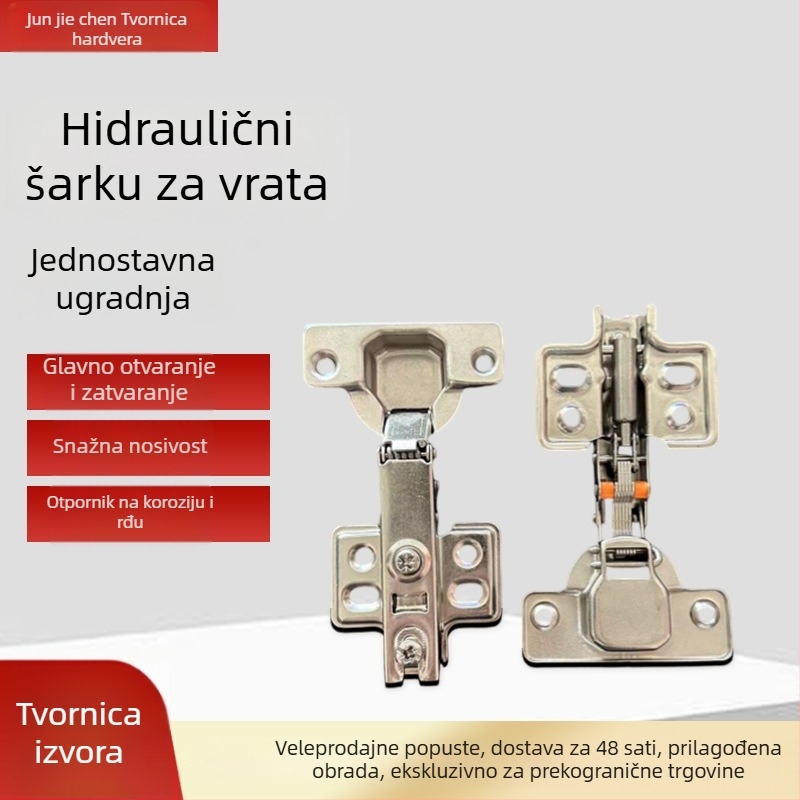 Hydraulična šarka za ormariće 161261, hladno valjani čelik, 42–45 g, za namještaj