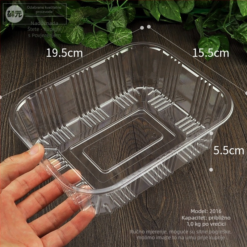 Jednokratna PET kutija za voće bez poklopca, model 1813, PET materijal, debljina zida 0,3 mm, unutarnji promjer 120 mm