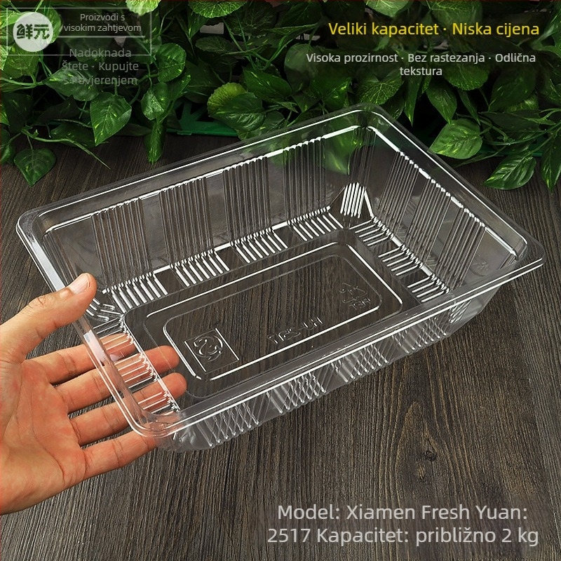 Jednokratna PET kutija za voće bez poklopca, model 1813, PET materijal, debljina zida 0,3 mm, unutarnji promjer 120 mm