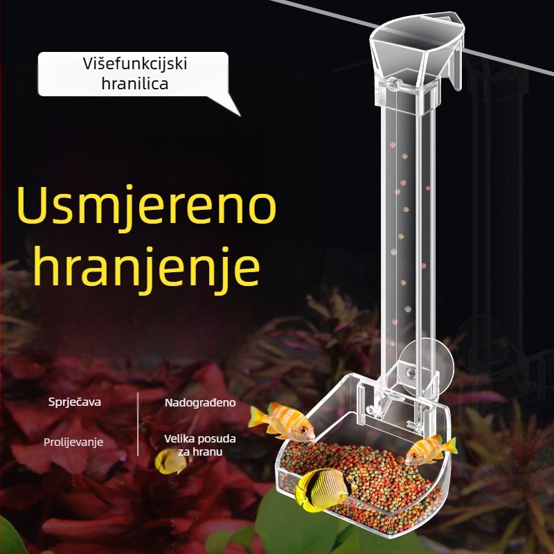 Akrilna cijev za hranjenje u akvariju s automatskim hranjenjem, prozirni hranilnik za škampe – Strange Garden