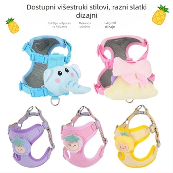 Leduo Podesivi postroj u stilu prsluka i povodac za male pse i mačke