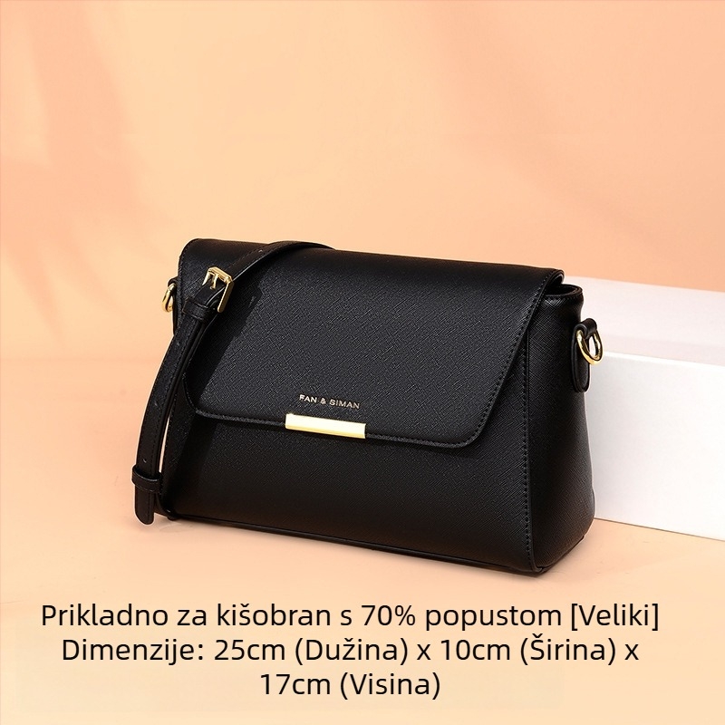 Vanessman ženska crossbody torba - PU materijal, mala kvadratna torba, zatvaranje klapnom, podstava od tkanine, unutarnji džepovi: zip džep, džep za telefon, džep za ID.