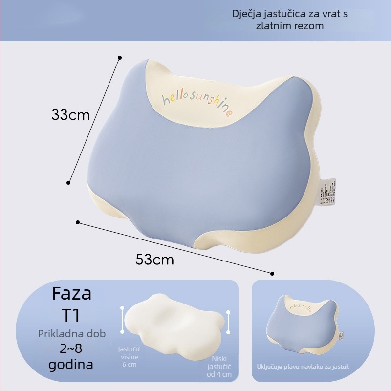 Dječji jastuk od memorijske pjene s podrškom za vrat, za sve sezone, za jednu osobu, Life Home