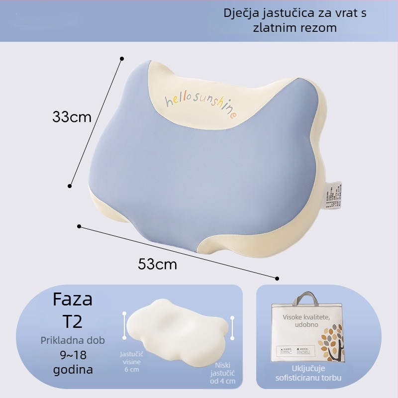 Dječji jastuk od memorijske pjene s podrškom za vrat, za sve sezone, za jednu osobu, Life Home