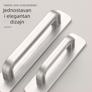 Klizne ručke za vrata, montaža bez bušenja, model D116, plastika, praškasti premaz, za tuš kabine