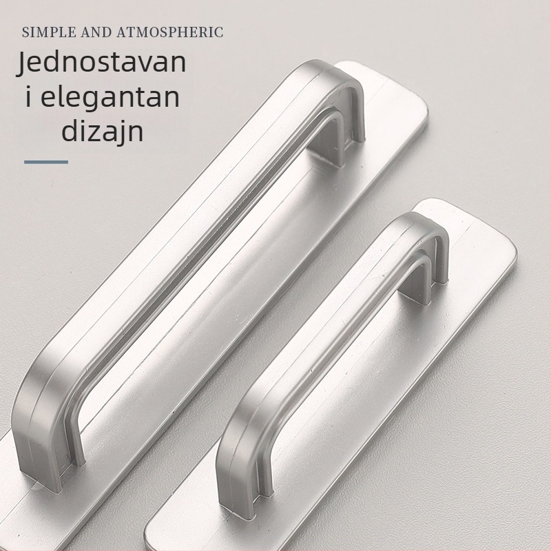 Klizne ručke za vrata, montaža bez bušenja, model D116, plastika, praškasti premaz, za tuš kabine