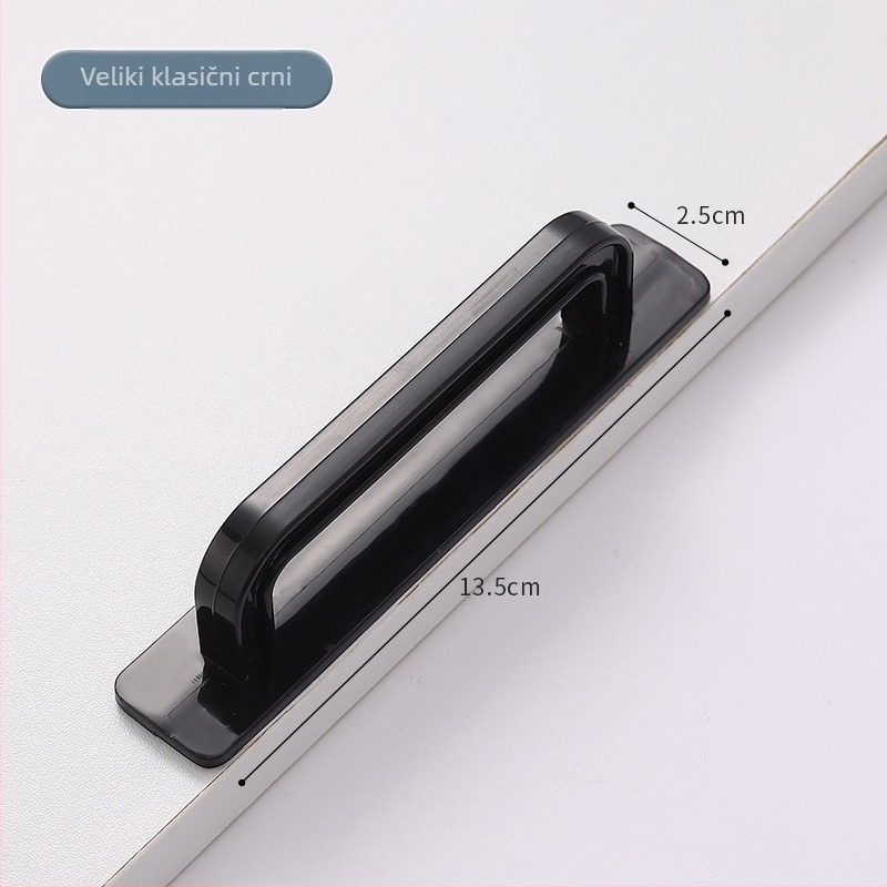 Klizne ručke za vrata, montaža bez bušenja, model D116, plastika, praškasti premaz, za tuš kabine