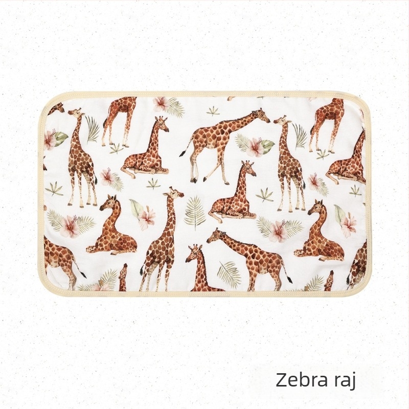 Jastuk za bebu od osmerostrukog gaze od bambus-pamuk tkanine, karikaturističkog stila, pogodan za dojenčad.