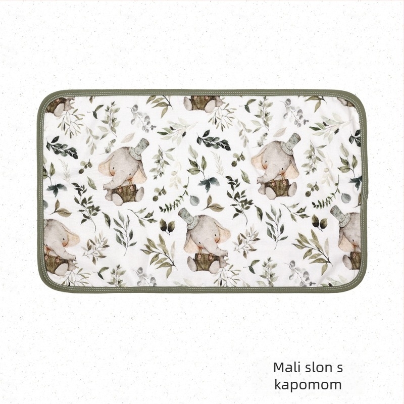 Jastuk za bebu od osmerostrukog gaze od bambus-pamuk tkanine, karikaturističkog stila, pogodan za dojenčad.