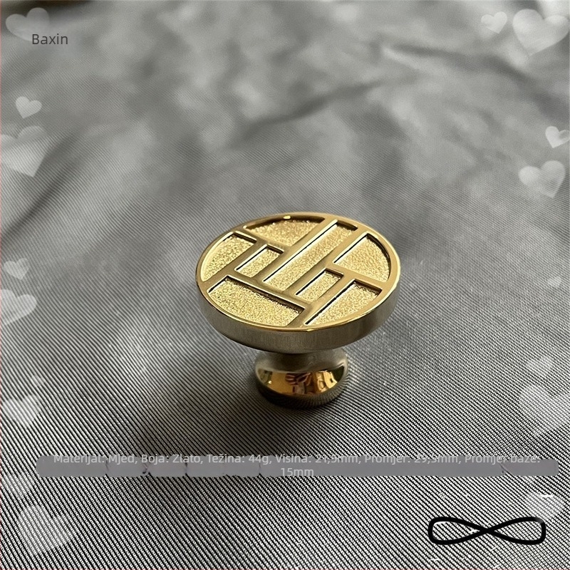 Baixin 1222 mosazna ručka za garderobu i ormar, lijevano pod pritiskom, stil laganog luksuza