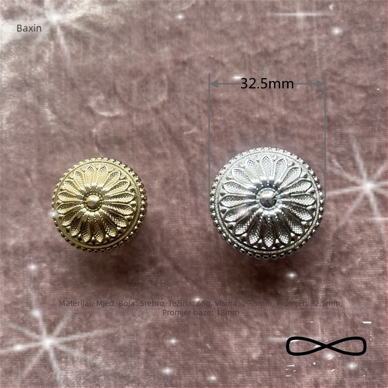 Baixin 1222 mosazna ručka za garderobu i ormar, lijevano pod pritiskom, stil laganog luksuza