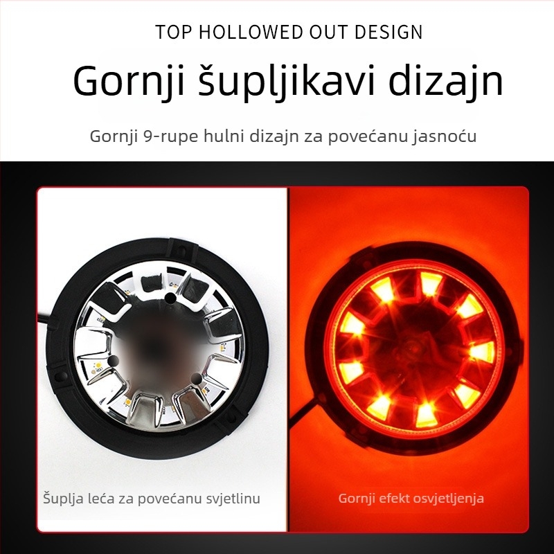 LED strobe svjetlo za krov vozila, 24W, 12–24V, magnetski nosač, model LED-02