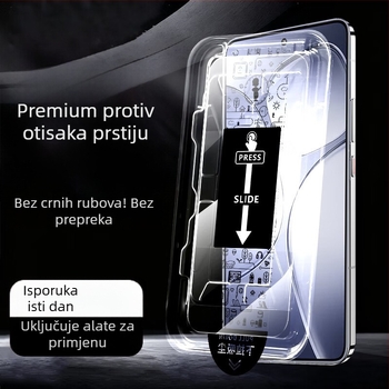 Stakleni zaštitnik prednjeg zaslona za iPhone 13 Pro, 14 Pro, 14 Pro Max – HD, Anti-Spy, Anti-Drop, Anti-Burst, Brza Ugradnja
