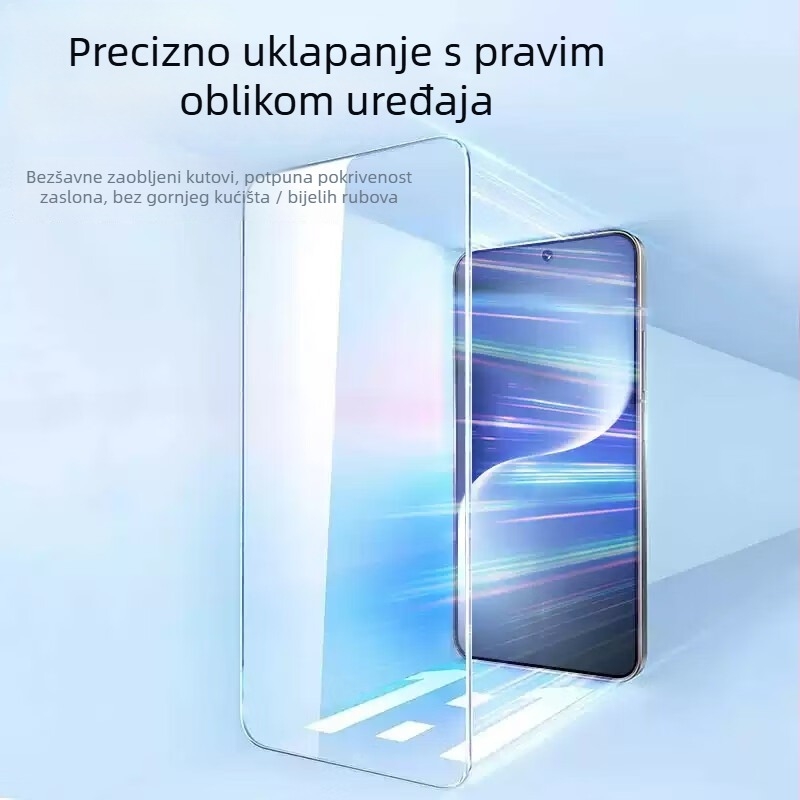 Stakleni zaštitnik prednjeg zaslona za iPhone 13 Pro, 14 Pro, 14 Pro Max – HD, Anti-Spy, Anti-Drop, Anti-Burst, Brza Ugradnja