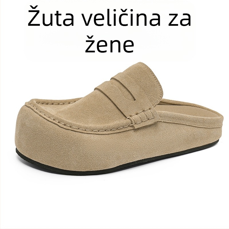 Muške platforme cipele s debelim potplatom za povećanje visine, gornji dio od suedea, gumeni potplat, slip-on, casual stil, model 92286