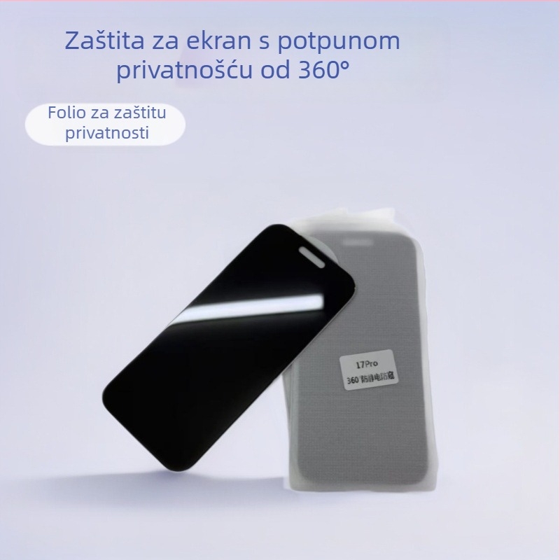 Zaštitno staklo za iPhone s zaštitom privatnosti, četiri strane 360°, kaljeno staklo