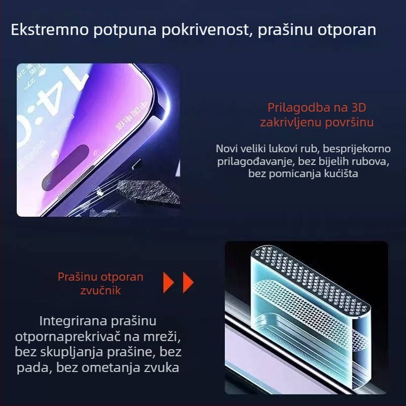 Jia Xingqi Prednje zaštitno staklo za iPhone – Prednja zaštita, Privatnost, Kaljeno staklo, Apple