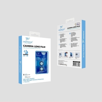 UNIPROVE Kaljeni stakleni zaštitni film za objektiv za iPhone 11–17 Pro/Max, HD jasnoća, otporno na eksplozije, otporno na otiske prstiju, otporno na padove