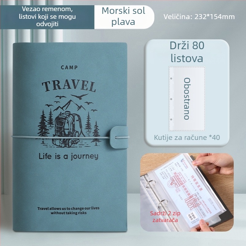 Držač za depozitne potvrde 1 - PU koža, višefunkcionalni organizator za potvrde o depozitu, klipsa 232×154 mm, papir 208×103 mm, mogućnost prilagođavanja