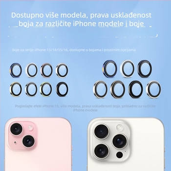 Film za zaštitu leće za Apple 17 — HD optičko staklo (safir ili Corning), prilagodljiv