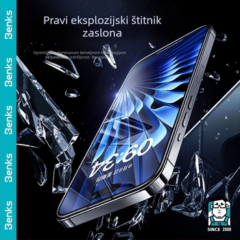 Benks zaštitno staklo za zaslon za iPhone 15 Pro Max, Corning Gorilla Glass, Anti-Peep, Anti-Blue Light, HD zaštita očiju
