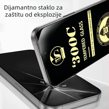 Kaljeno staklo – prednje zaštitno staklo za iPhone 14 Pro Max — HD, zaštita privatnosti, otisci prstiju otporan