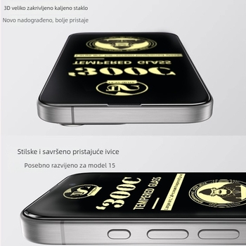 Kaljeno staklo – prednje zaštitno staklo za iPhone 14 Pro Max — HD, zaštita privatnosti, otisci prstiju otporan