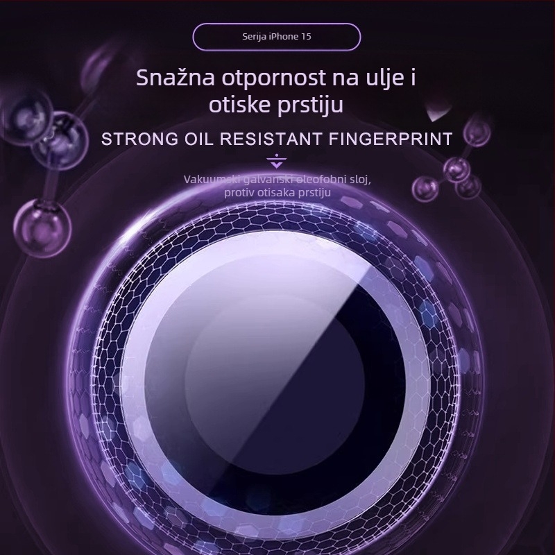 Film za objektiv kamere iPhone 17 Pro, kaljeno staklo, AR anti-refleksija, HD jasnoća, otporno na ogrebotine