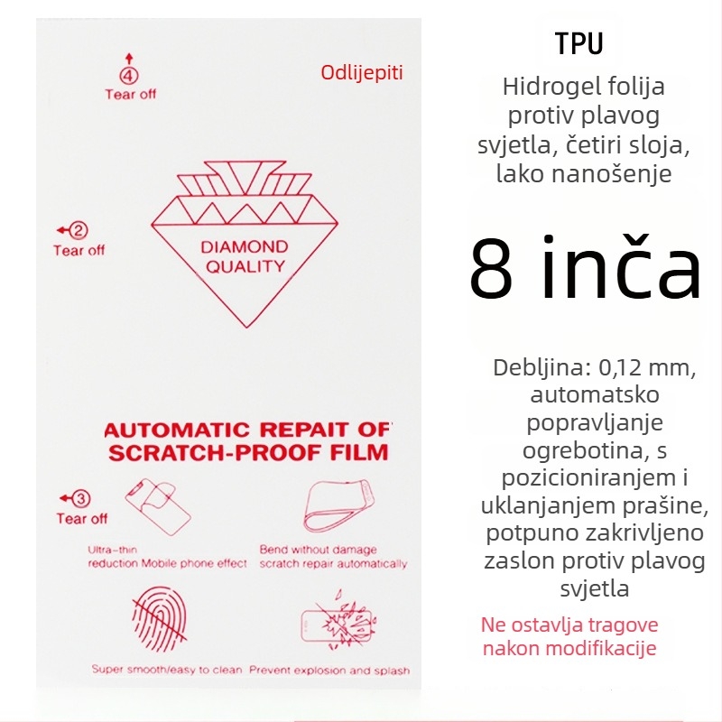 Nuoxin Apple Prednji Zaštitnik Zaslona - Samoobnavljajući PET Film za Zakrivljene Zaslone, Mašinski Proces