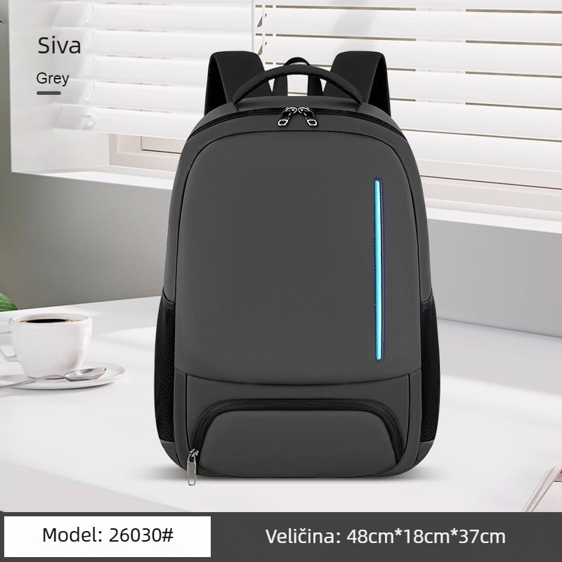 Unisex poslovni ruksak za laptop, PU koža, vodootporan, proširivi, 20–35 L, pogodan za 16-inčni laptop