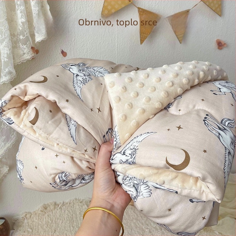 Dječji quilt s poliesterskom punom, 100% pamuk tkanina, do 1,5 kg, za djecu do 3 godine, korejski stil