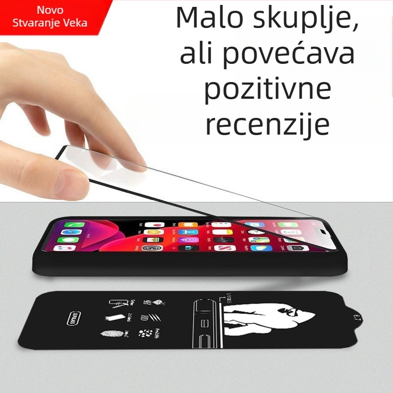 KAAPII kaljeno staklo zaštitnik prednjeg zaslona za iPhone 14 Pro Max – HD, djelomično pokriven zaslon