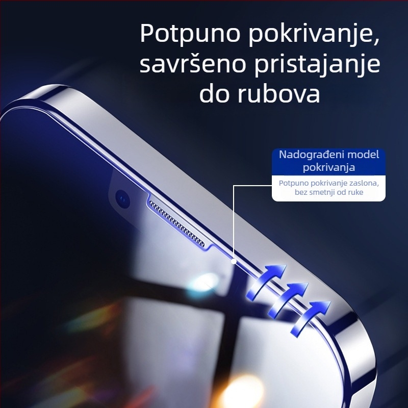 KAAPII kaljeno staklo zaštitnik prednjeg zaslona za iPhone 14 Pro Max – HD, djelomično pokriven zaslon