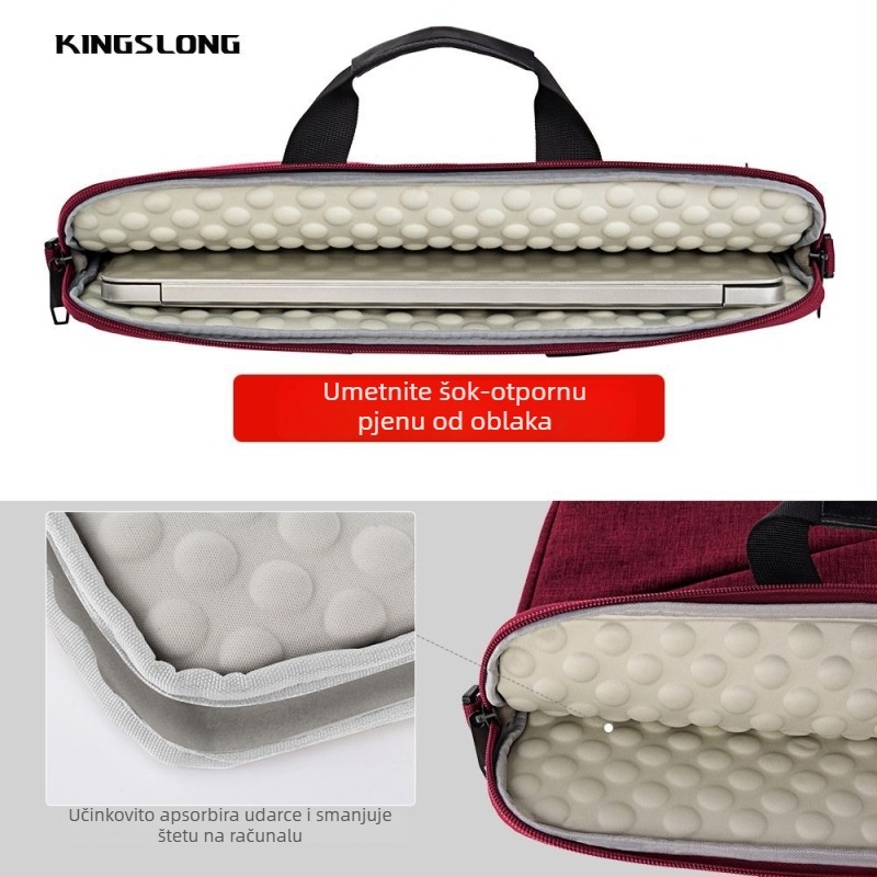 Torba za laptop za muškarce i žene, vodootporna, otporna na habanje, otporna na udarce; materijal Oxford tkanina, podstava od poliestera; gradski jednostavan stil preko ramena