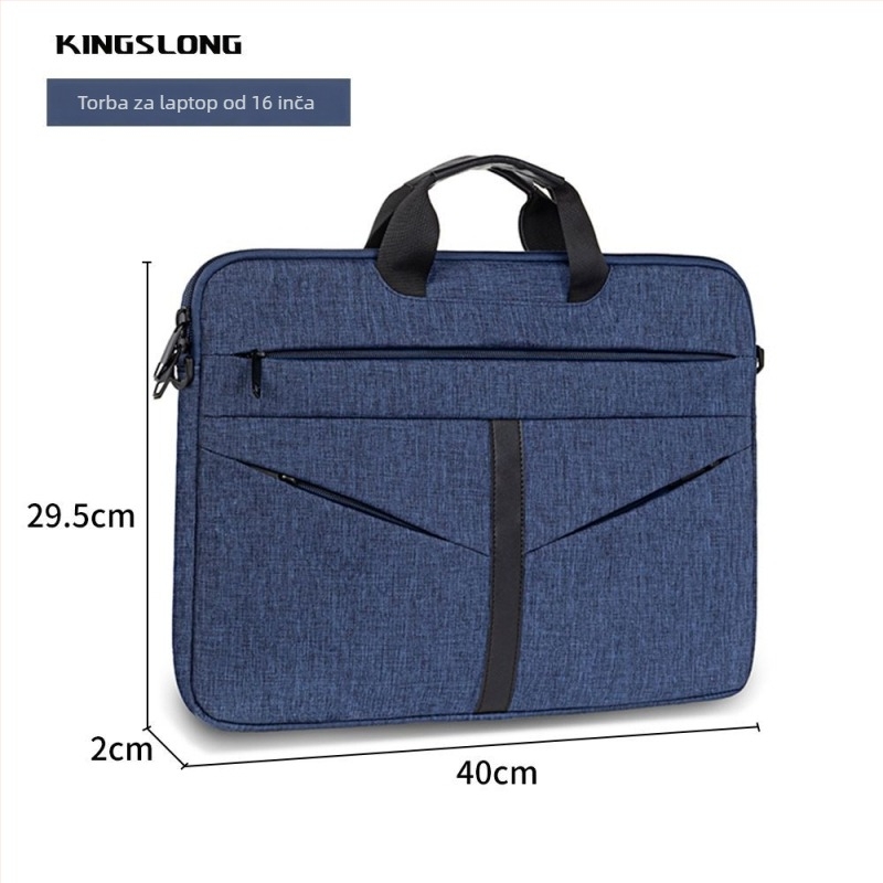 Torba za laptop za muškarce i žene, vodootporna, otporna na habanje, otporna na udarce; materijal Oxford tkanina, podstava od poliestera; gradski jednostavan stil preko ramena