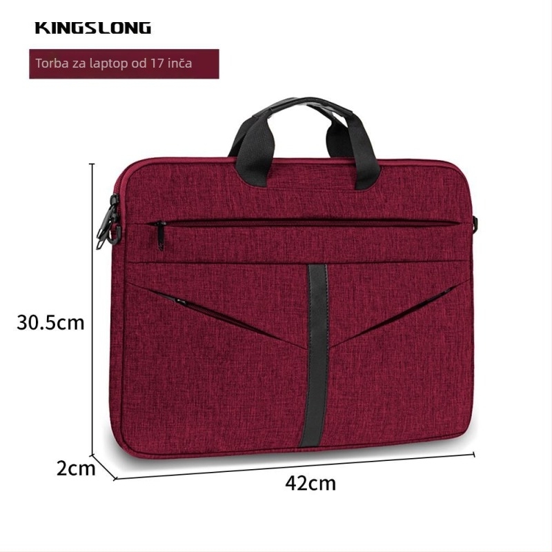 Torba za laptop za muškarce i žene, vodootporna, otporna na habanje, otporna na udarce; materijal Oxford tkanina, podstava od poliestera; gradski jednostavan stil preko ramena