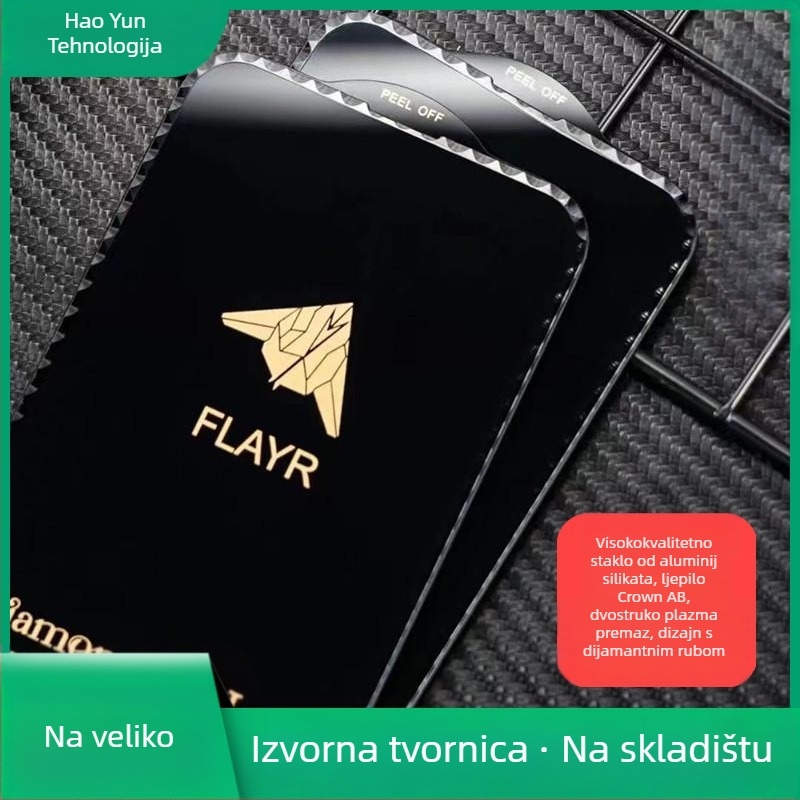 Prednje staklo zaštitno s Diamond Lace rubom za Apple iPhone – HD, cijeli zaslon, otpornost na padove