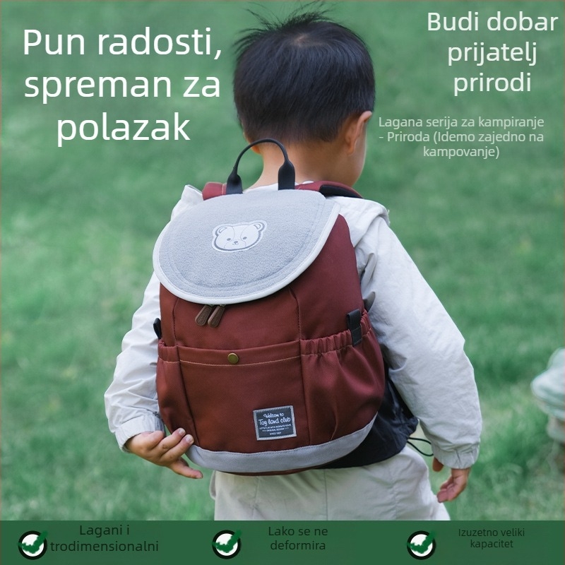 Ruksak za vrtić s motivom životinja, Oxford tkanina, vodootporan, zaštita kralježnice, velik kapacitet