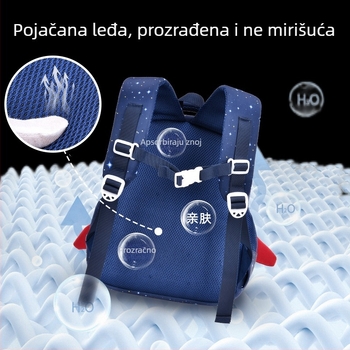 Dječji školski ruksak s astronaut motivom, proširiva kapacitet, ergonomski zakrivljeni remeni, najlonska podstava, astronaut motiv