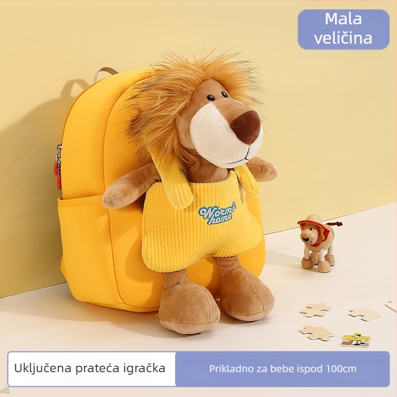 AIGEFMM Unisex dječja školska torba od Oxford tkanine, prozračna i ultra lagana, uzorak životinja, zakrivljene naramenice, podstava od poliestera