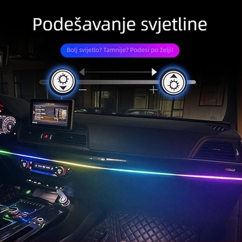 Akrilna unutarnja ambijentalna svjetlosna traka za automobil, za vrata i središnju konzolu, model Symphony cold light advance ambient light, napon 5V, struja 3A, snaga 3W