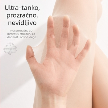 Ultra-tanke ženske kolgotke s dizajnom leptira u preponama, bez šavova, prozirne, 8D najlon