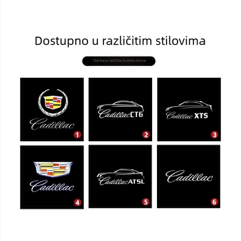 Cadillac automobilsko svjetlo dobrodošlice – laserska projekcija vrata, 12V, 5W, model DBS0006, ugrađena instalacija, kompatibilno s LS/ES/IS/LX/RX/GS/GX