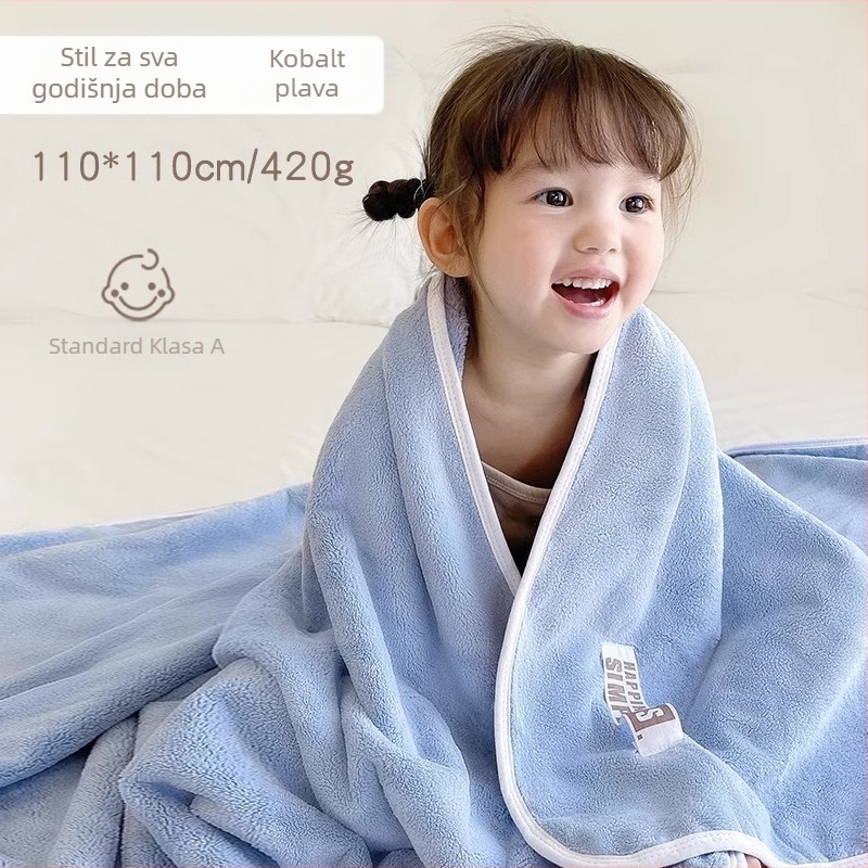 Maomaoyu Dječji kupaći ručnik s kapuljačom — Koralni velur, 150D pređa, Izrezani velur, 500g+ Prilagodljivo