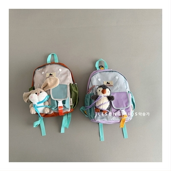 Unisex ranac od platna s zrnatim jastučnim naramenicama, moderan stil, pamuk unutrašnja podstava, uzorak: slova